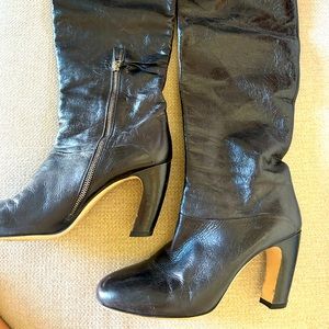 MIUMIU BLACK KNEEHIGH BOOTS , 41